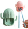 2 Stücke Zahnbürste Halter Wand Montiert Nette Durable Kunststoff Zahnbürstenhalter Lustige Badezimmer Kaktus Zahnbürstenhalter (Rosa/Grün) Zahnbürstenhalter Für Kinder Bürstenhalter
