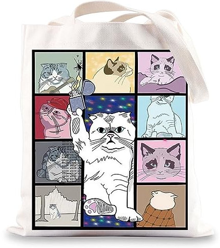 BWWKTOP Cat Tour Tragetasche Sänger Konzert Inspirierte Geschenke Sänger Konzerttour Geschenke Musik Inspirierte Umhängetasche, Katzentour, Medium