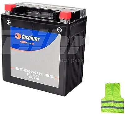 KOMPATIBEL MIT Peugeot Metropolis 400 Jahr 2013 al 2020 Batterie YTX20CH-BS TECNIUM 18 Ampere 12V BATTERIEN BEREITS BEREIT UND FÜR DEN Gebrauch AUFGELADEN 150X87X161MM