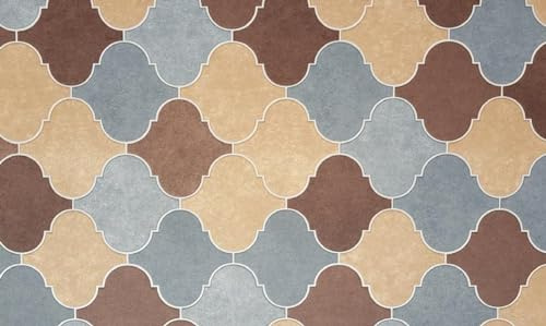 TAPPETIK Tappeto cucina antiscivolo, stampa digitale, ampia gamma di colori e disegni MADE IN ITALY varie misure (52 x 90 cm, Mattonella color)