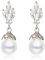 ankbrats 925 Sterling Silber Perlen Ohrringe Damen, Hypoallergene Cubic Zirkonia Ohrstecker Perlen, Schöne Elegante Süßwasserperlen Ohrringe Geschenk für Frauen Mädchen