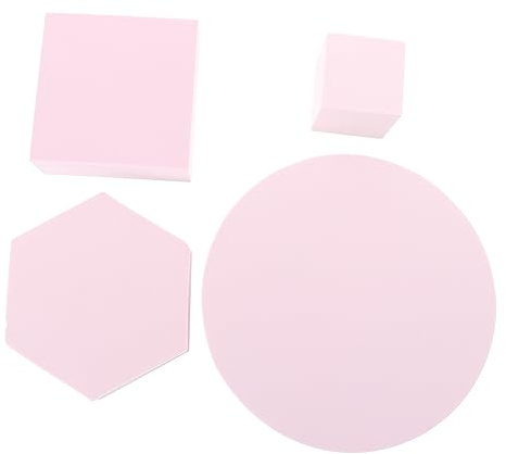 Geometrische Würfel Fotorequisiten 4 Stück aus Schaumstoff | Fotografie mit Essen und Make-up, Glatte Oberfläche, ohne Fugen, Wasserfest und Wiederverwendbar