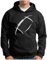 OM3® American Football Hoodie | Herren | U.S.A Sports Minimalistic Logo | Kapuzen-Pullover Schwarz, 5XL