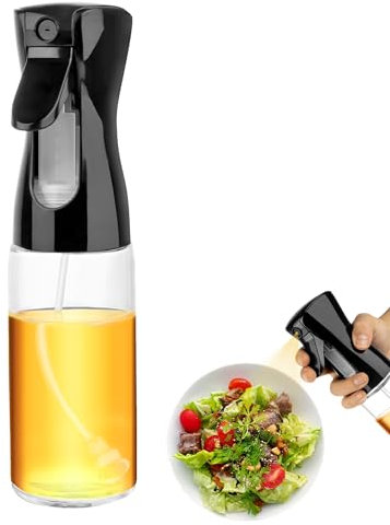 M JINGMEI Ölsprüher für Speiseöl, 300 ml öl sprayer speiseöl, ölspray für heißluftfritteuse, Olivenöl Spray Sprüher, Ölspray zum Kochen, Glas Ölsprüher,ölspray zum kochen 2 kalorien.