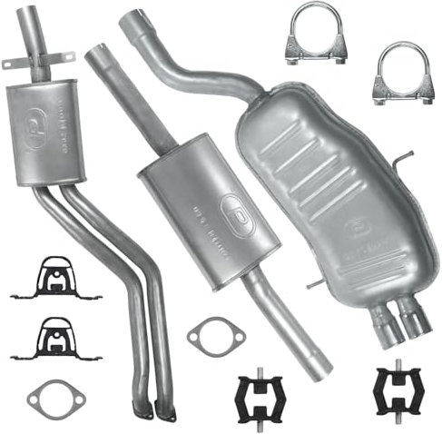 Polmo Schalldämpferset Auspuffanlage Auspuff für BMW 3er E46 1998-09/2001 2.0 2.5 2.8
