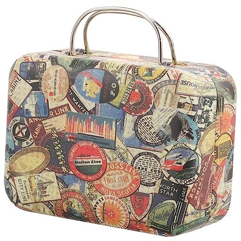 PLAFOPE Minibehälter Kasten Mini-koffer-geschenkbox Blechdosen Für Kekse Kerzendosen Geschenkdose Aufbewahrungsbox Für Schmuck Aufbewahrungsdose Für Kaffee Mini-gepäck Wimper Münze Metall