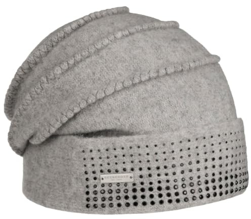 Seeberger Licosa Headsock Gewalkte Wollmütze Damen Hellgrau Einheitsgröße 6 3/4-7 1/4, Hellgrau, 6 3/4/7 1/4