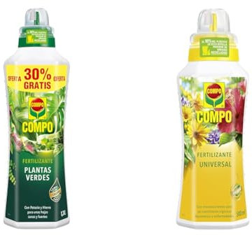 COMPO Fertilizante de plantas verdes para plantas de interior, balcón y terraza & Fertilizante de calidad para plantas ornamentales de interior o terraza, Fertilizante líquido