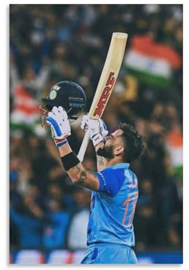 Cricket Batsman Virat-Kohli - Poster, Kunstposter, Leinwand, Malerei, Dekor, Wanddruck, Foto, Zuhause, moderne dekorative Poster, 12 Stück