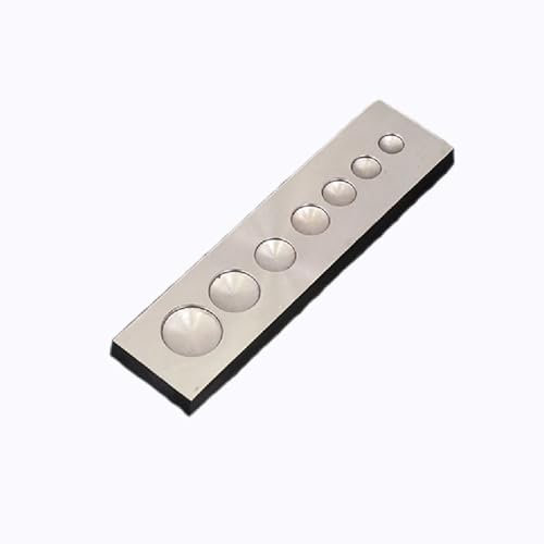 7 in 1 Rivet Setter Base, Stainless Steel Round Base Setting Tool, Leather Rivet Setter for DIY Leather Craft (Fine Polishing)