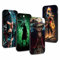 4 Pack Phone Case For iPhone 14 Pro 6.1 inch, Anime Luffy Gear 5 Nika Zoro Sun God Cartoon Manga Pattern Shockproof Soft Aesthetics Design Full lens Protection Cover for Children Boy Girl, Black