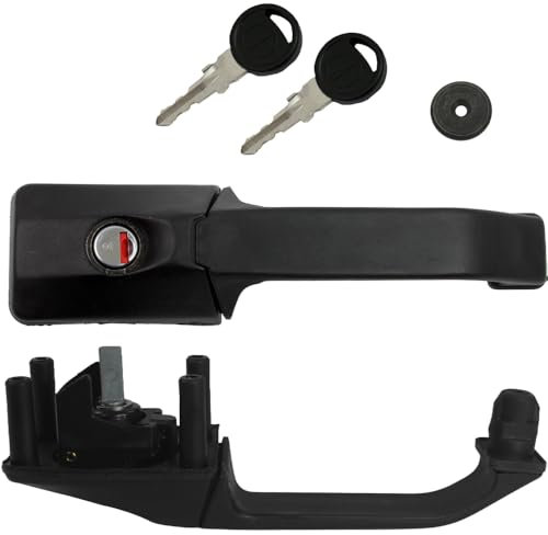 POS - Serratura esterna per porta, per roulotte, camper, colore nero
