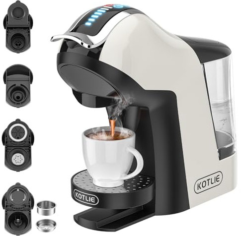 KOTLIE Expreso 5 en 1 Cafetera de Capsulas (blanco)