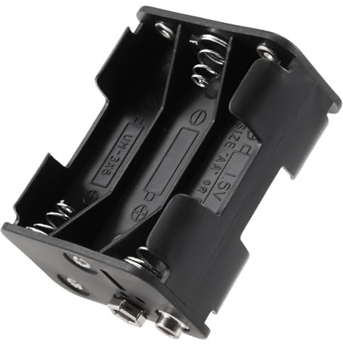 omolly Double Side Spring 6 x 1.5 V AA Battery Holder Case Box Black