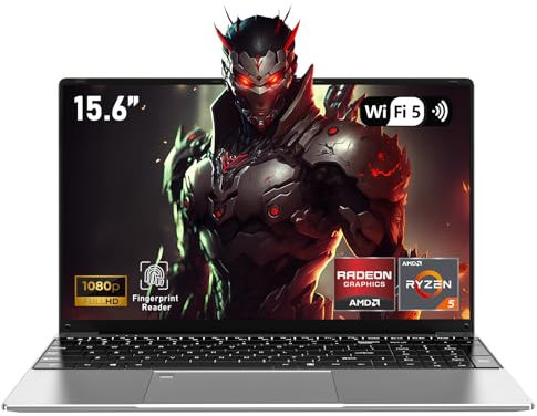 FUNYET Gaming Laptop, portatile da 15,6 pollici, Win11pro, processore R5-7430U, 16 RAM+1TB SSD, notebook FHD 1920 * 1080, sblocco con impronte digitali, tastiera sfocata, chiusura a 180°, BT5.0