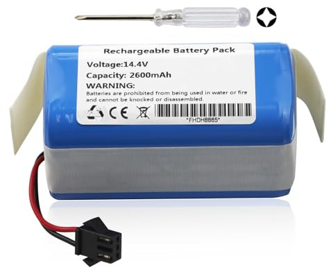 K KYUER 2600mAh Robot Aspirateur Batterie Compatible avec OKP K2 K3P K4 K5 K7 OKP K5 Pro Robot Vacuum Cleaner with Tools 14.4V