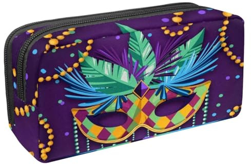 VAPOKF Federmäppchen Mäppchen, Artikeltasche pa für Teenager Jungen, Mädchen, Schulbüro - Mardi Gras, multi, 2.3x8.2x3.9in/6x21x10cm, Taschenorganizer, multi, 2.3x8.2x3.9in/6x21x10cm, Taschenorganizer