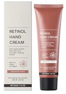 Retinol Hand Cream, Retinol Handcreme mit Kollagen, Collagen Anti-Aging Hand Moisturizer für Handfalten, Weiche glatte nährende Hand, Reparaturen Hand Feine Linien, für alle Hauttypen (1)