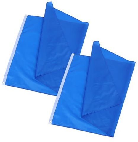 TIDTALEO 2 Stücke Feste Farbflagge Flaggen Farbschutzflagge Markierungsfahnen Gartendekorationsfahnen Jubelfahnen Gartendekoration Flagge Leere Fahnen Selber Machen Blue Polyester