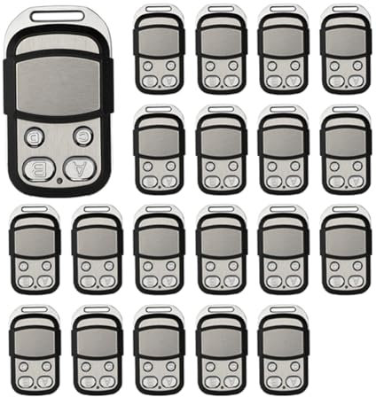 Yominerr Télécommande pour Portes de Garage 433 MHz, Ouvre-Porte de Portail Électrique Compatible avec les Télécommandes de Portes de Garage de la Série MOOVO MT4 433 MHz pour Portes Électriques 20 Pi