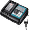 Chargeur Rapide 18V DC18RC Compatible avec Batteries de Remplacement Makita 14,4V & 18V Li-ION – pour BL1815, BL1830, BL1840, BL1850, BL1860, BL1890, BL1415, BL1430, BL1440