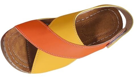 Sandale Orthopédiques Femme Ete Pieds Sensibles Chaussures Larges Confortable Sandales À Bout Ouvert Randonnee Chaussures De Loisirs Confortables Décontractées