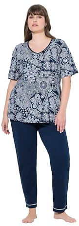 Ulla Popken Damen Pyjama