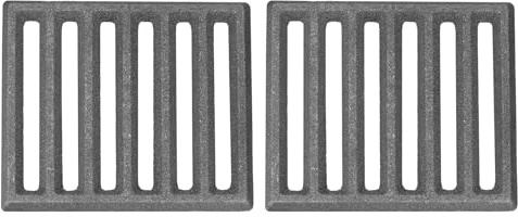 PATIKIL 2 Pcs Rejilla De Hierro Fundido 5.9 Rectangular Rejilla Inferior