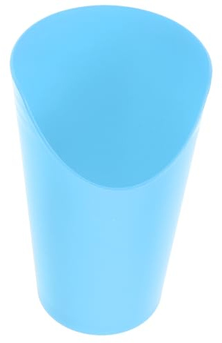 Générique Tasse D'alimentation Liquide pour Personnes Âgées et Patients Handicapés, Plastique Solide Bleu, Design Ergonomique Pratique pour Soins à Domicile
