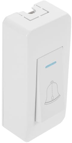 Kichvoe Interrupteur Poussoir à Montage en Surface 220v pour Système de Sonnette, Bouton de Sortie PC Blanc, pour Maison et Armoires