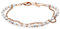 Fossil Bracciale Da Donna, 19 Cm Oro Rosa, Bracciale In Metallo Bianco, JA6774791