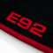 Autoteppich Stylers ATS-Q300_E92-103_BMW Fußmatten mit Stick (E92) und Rand in Rot