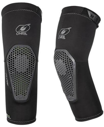 O'NEAL | Ellbogenprotektor | MTB Mountainbike Enduro | IPX® Softgel-Schutz, Belüftungsöffnung an der Rückseite, Perfekt für ganztägiges Fahren | Flow Elbow Guard | Erwachsene | Grau | Größe S