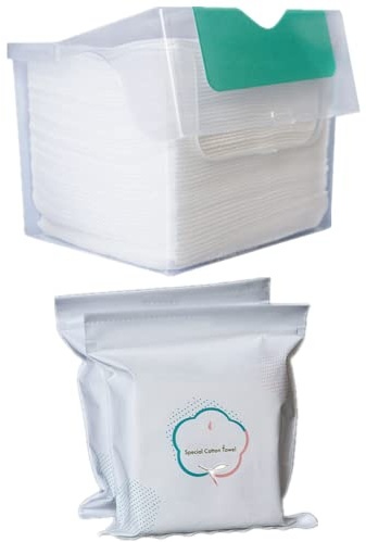 1 box of 50 pcs Disposable Towel for Washing Face Cotton Pads Cosmetic Cotton Add 50 replacement refill Can be wet and dry