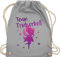 Turnbeutel Rucksack - JGA Junggesellenabschied Frauen - Team - Trinkerbell - Unisize - Hellgrau - stoffbeutel tasche festival hen party trinker bell beuteltasche festivaltaschen bachelorette