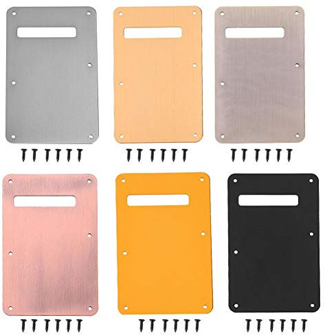 Strat Pickup Cover,Strat Cover,Fender Backplate,Gitarre Backplate, Pickguard Gitarre Tremolo Frühling Cavity Cover Back Plate für St. E-Gitarre(Gold)