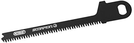 Stanley Fuchsschwanz Kurven-Sägeblatt HCS (Universalsäge passend für Autoselect Scorpion Säge von Black+Decker, 100mm Schnittlänge, für Hartholz, Weichholz, Spanplatten und Sperrholz) STA29972
