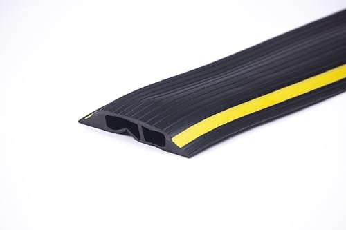 The Ramp People 9m Floor Cable Protector 2-Channels Black & Yellow (30mm x 10mm channels) Floor Cable Cover