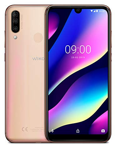 Wiko View 3 Italia Smartphone, Android 9 Pie, Display 6.26 inch, Memoria RAM 3 GB, Memoria ROM 64 GB, Gradient Blush Gold