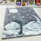 Kinderteppich Kinderzimmer Dinosaurier Design Kinder Teppich Babyzimmer Weicher Flor, Farbe: Blau, Größe: 160 x 230 cm