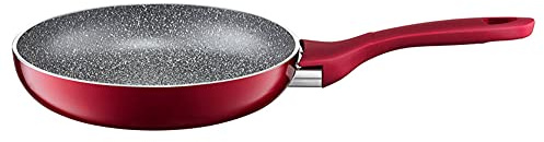 AMBITION Pfanne 24 cm antihaft Induktion Jasper Aluminium alle Herdarten ergonomischer Griff rot