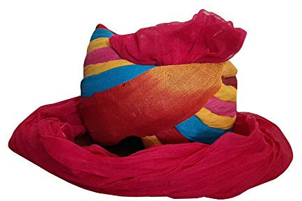 Kalra Creations Ethno-Mütze, indischer Sherwai-Turban, mehrfarbig, Pagri, handgefertigt, Safa Pag, 19 cm, Größe L