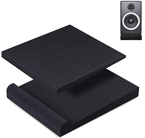 Studio Monitor Isolation Pads, Speaker Isolation Pad High-Density Acoustic Foam Isolation Pads Speaker Base