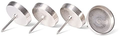 Novaliv 4X Kerzenpick Alu Flach 10 cm Kerzenhalter für Adventskranz Kerzenpin Weihnachtskranz