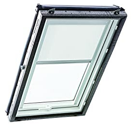 Original Roto Rollo Exclusiv ZRE für Roto Dachfenster - Führungsschiene Silber - Tageslichtrollo für Baureihe Designo R4/R7 und Classic 43/73 - Größe 094/118 | 09/11 - Stofffarbe Weiß
