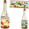 alles-meine.de GmbH Glas - Lichterflasche Motiv frei wählbar 6 Stück LED Glück - Pilz - Kleeblatt & Igel inkl. Name - Timer Funkiton - LICHT Dekoflasche/Flasche - 28 cm..