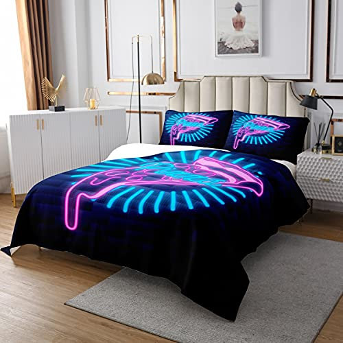 richhome Pizza Bedspread Coverlet Set Food Geometric Strip Pattern Quilted Coverlet Set 3Pcs Stone Wall Decorative Bedding Coverlet 2 Pillow Shams Double Size Bed Cover