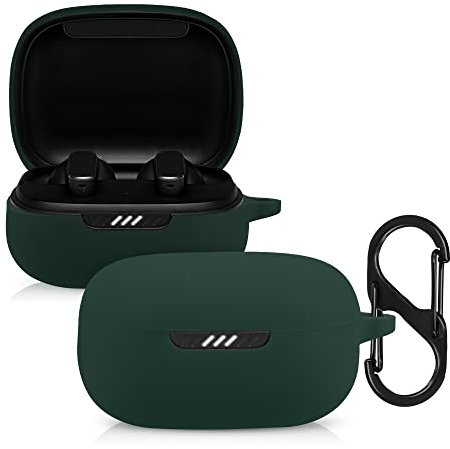 kwmobile Hülle kompatibel mit JBL Live Pro Plus Hülle - Kopfhörer Case - TPU Silikon Cover - Schutzhülle in Dunkelgrün