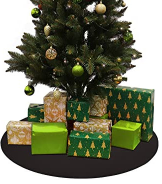Primaflor Weihnachtsbaum Unterlage REVExpo Schwarz 50 cm – Rutschsicherer Weihnachtsbaumteppich aus Filz | Bodenschutzmatte für den Tannenbaum | Brandschutz BFL-S1 | 100% Polypropylen