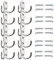 Mokife Ganci Appendiabiti da Parete, 10 Argento Piccoli Doppi Porta Attaccapanni Rustici Cromo Metallo Gancio per Cappotto Vestaglia Asciugamano Cappello Chiave Tazza